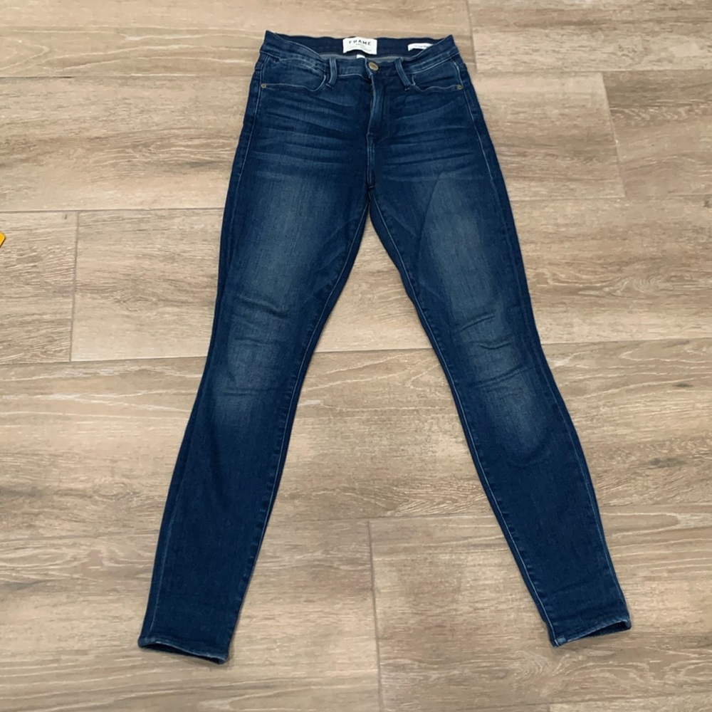 Frame Denim Jeans Le High Skinny High Waist Straight Leg Size 25